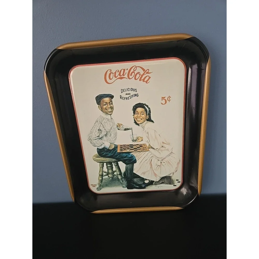 Vintage 1994 Coca Cola Tray Winning Smiles John Solomon‎